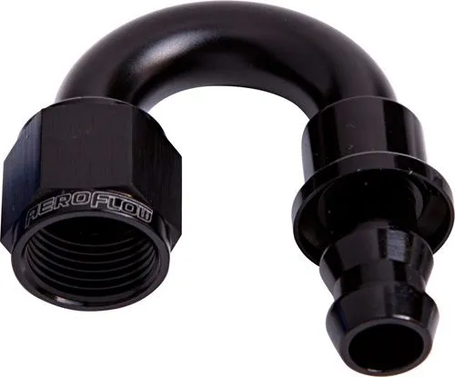 400 Series Push Lock 180° Hose End -8AN AF406-08BLK