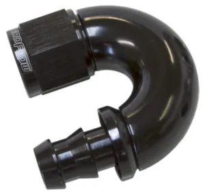 510 Series Full Flow Tight Radius Push Lock 180° Hose End -4AN AF516-04BLK