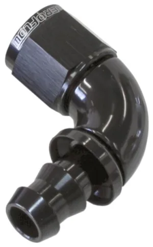 510 Series Full Flow Tight Radius Push Lock 90° Hose End -8AN AF513-08BLK