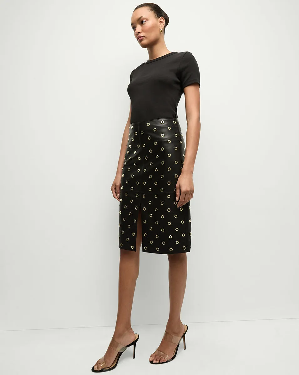 Anderson Leather Grommet Skirt