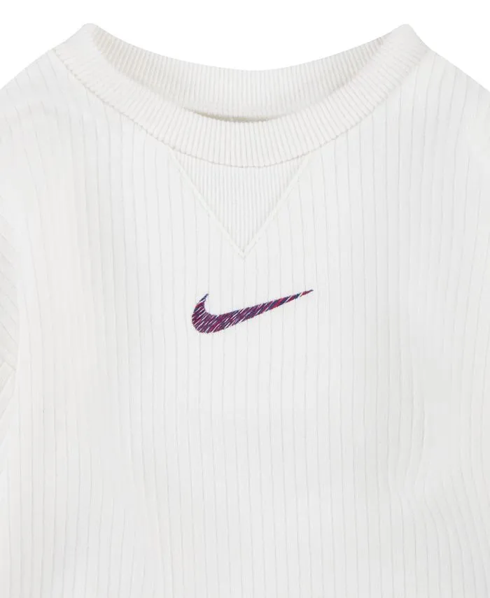 Baby Boys Long Sleeve Jumpsuit Set Ready Nike White