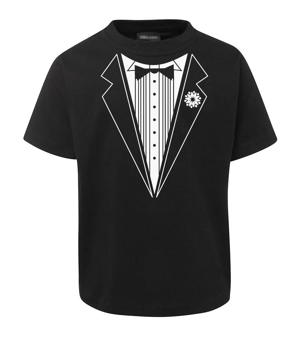 B&W Tuxedo T-Shirt (Black, Childrens Sizes)