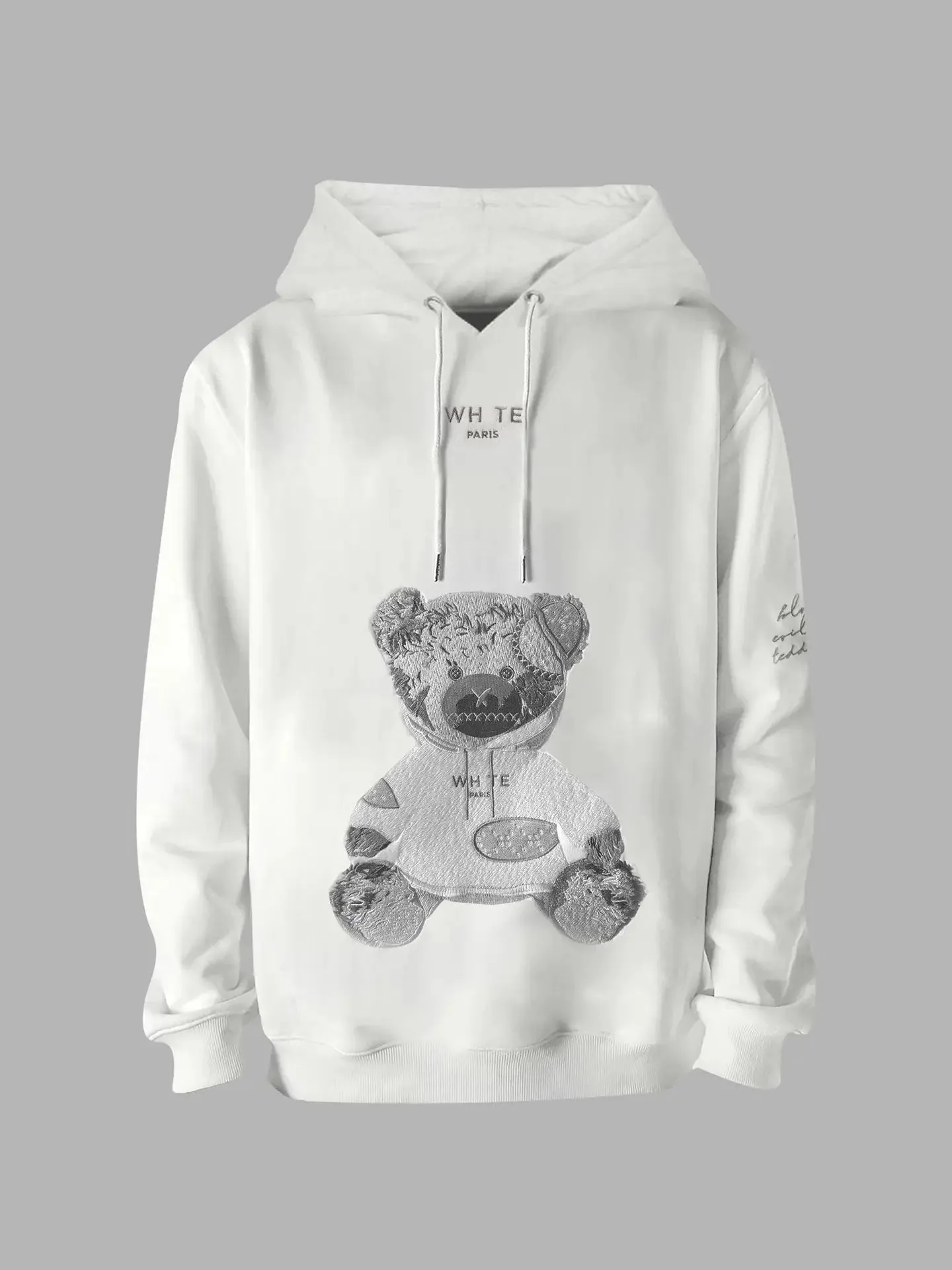 Blvck Evil Twin Teddy Bear Hoodie White