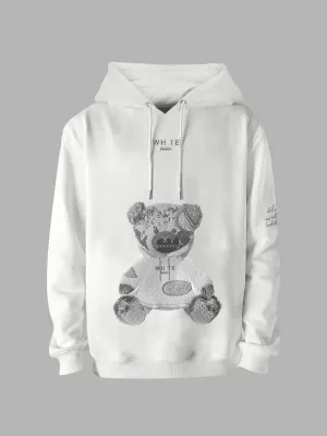 Blvck Evil Twin Teddy Bear Hoodie White