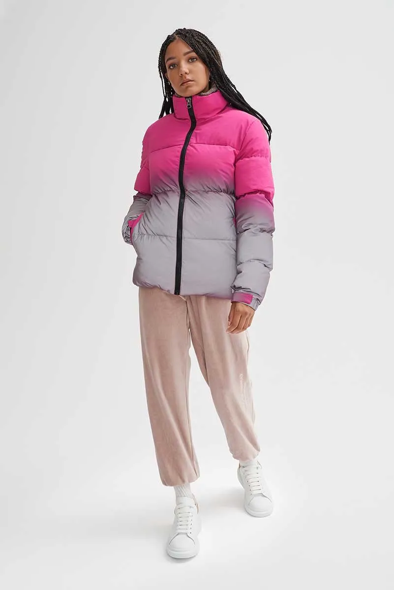 Brand new Eco-friendly Noize Kallie Midweight Puffer Neon Pink Reflective winter jacket, windproof, water-resistant, and free of harmful chemicals. Sz XS! Retails $204  on sale!