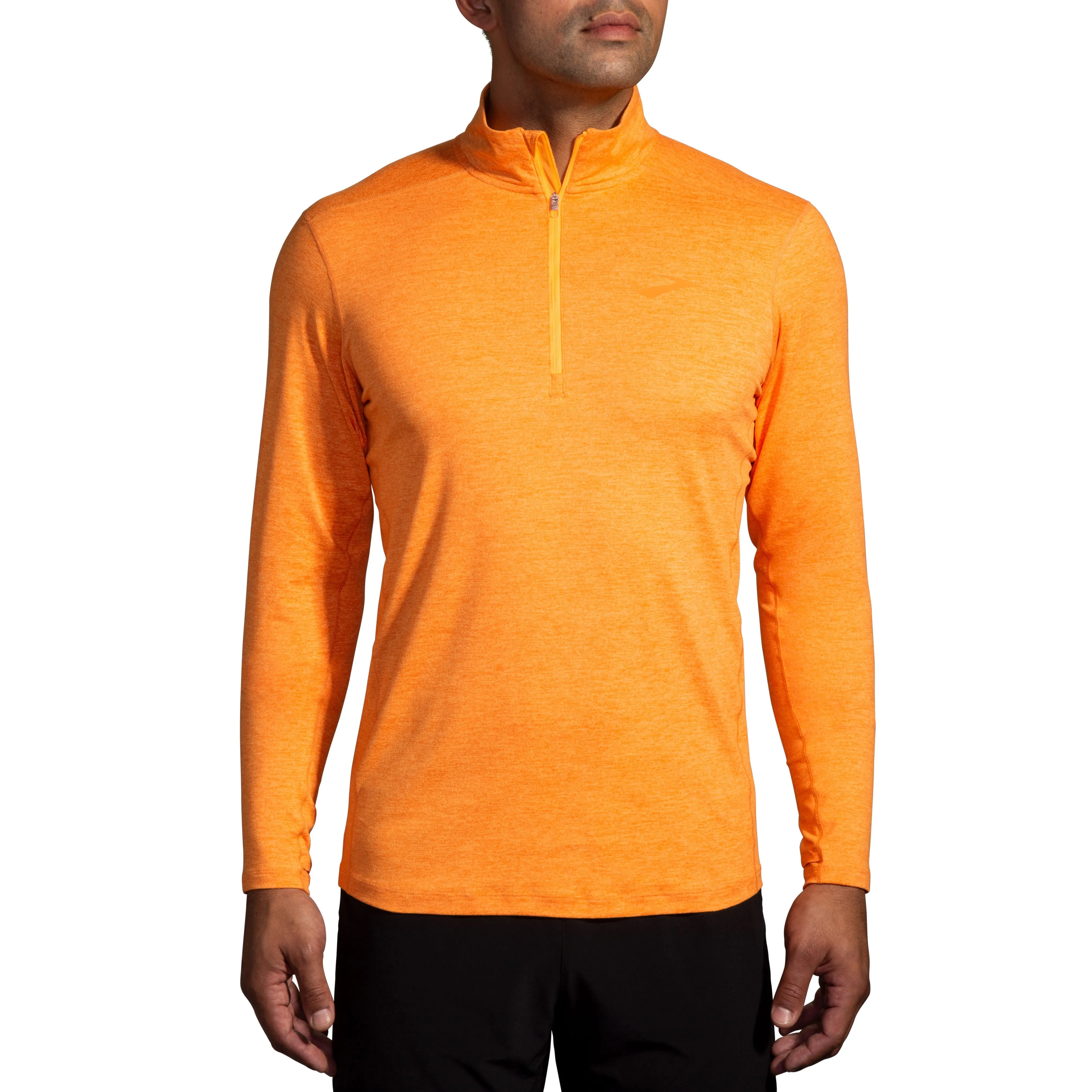 Brooks | Dash Half-Zip 2.0 Long-Sleeve | Men's | Heather Orange Pop