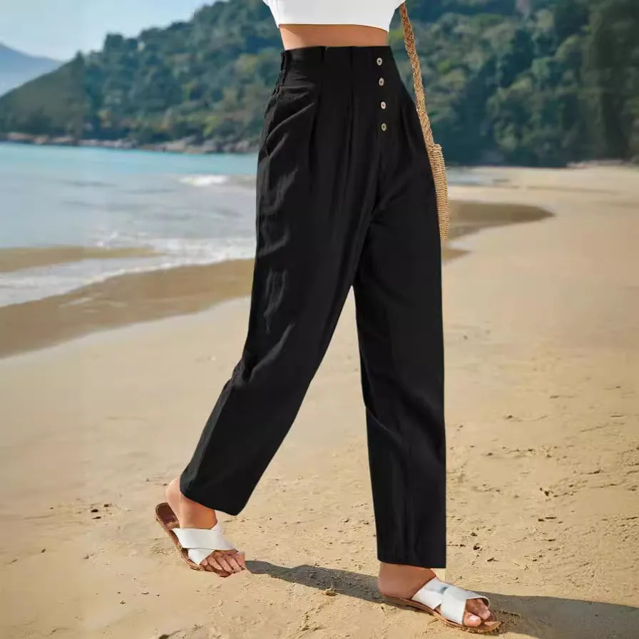 Casual High Waist Trousers