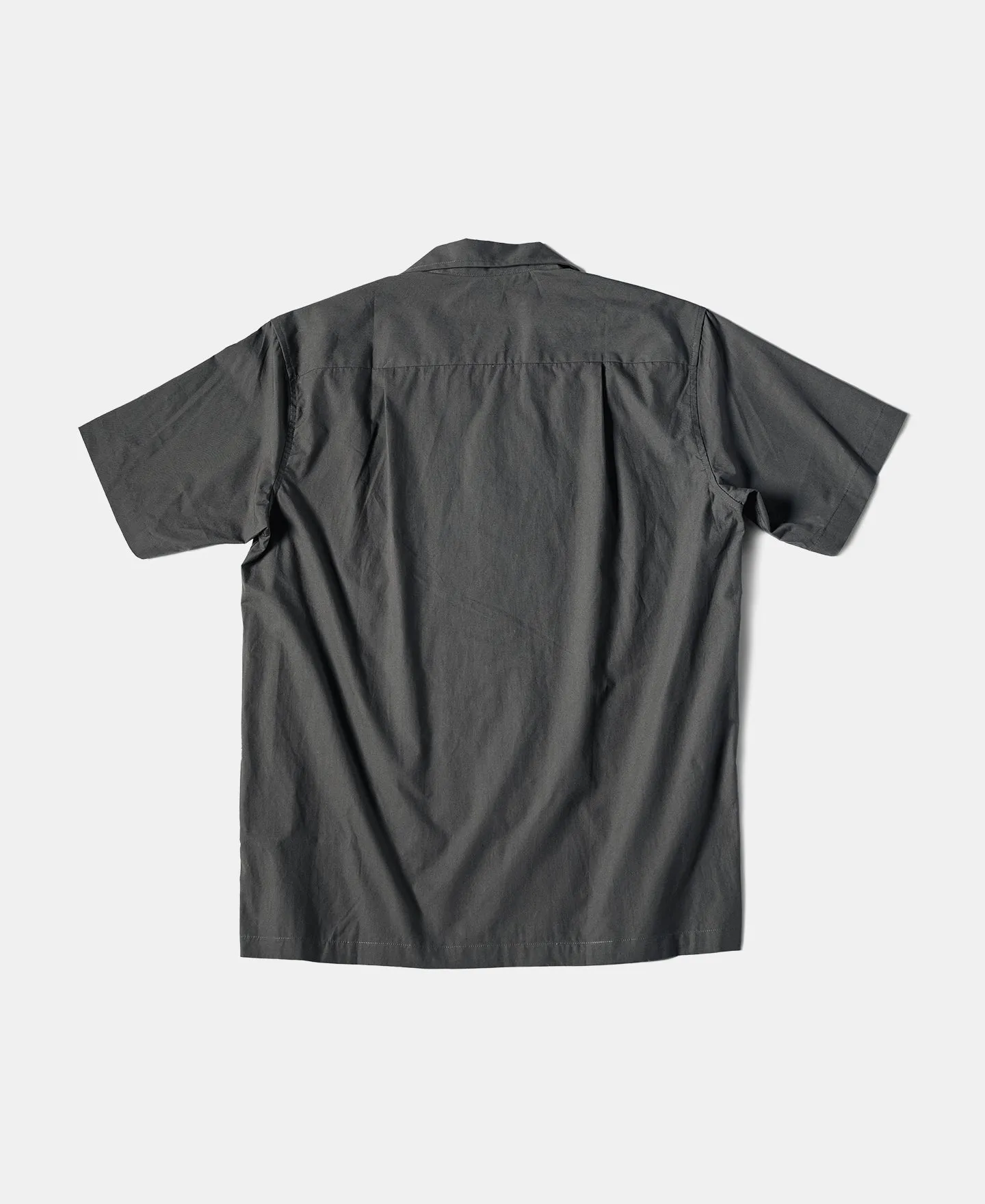 Classic Panama Open Collar Shirt - Dark Gray