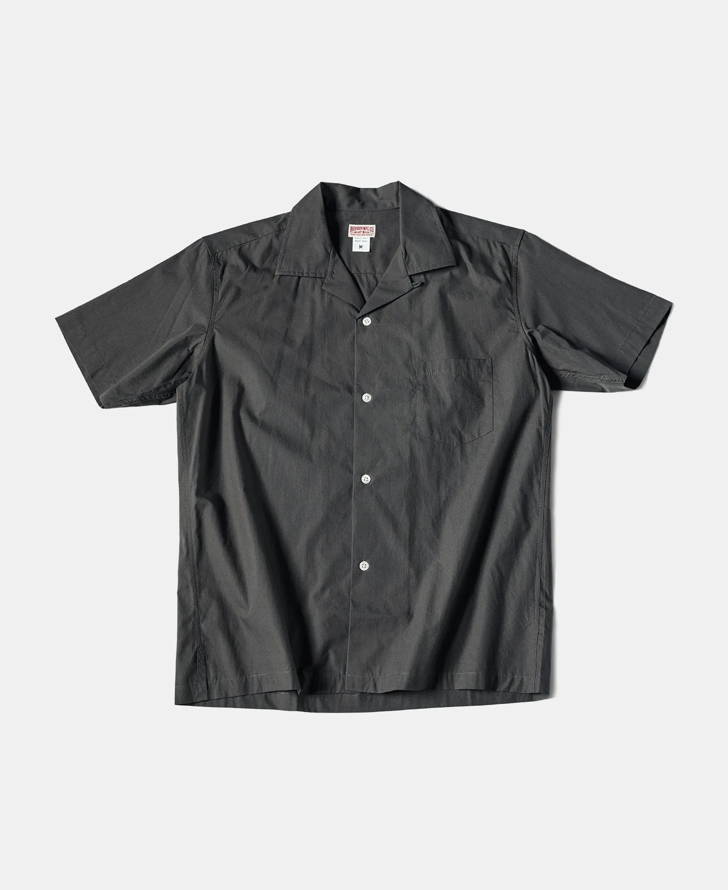 Classic Panama Open Collar Shirt - Dark Gray