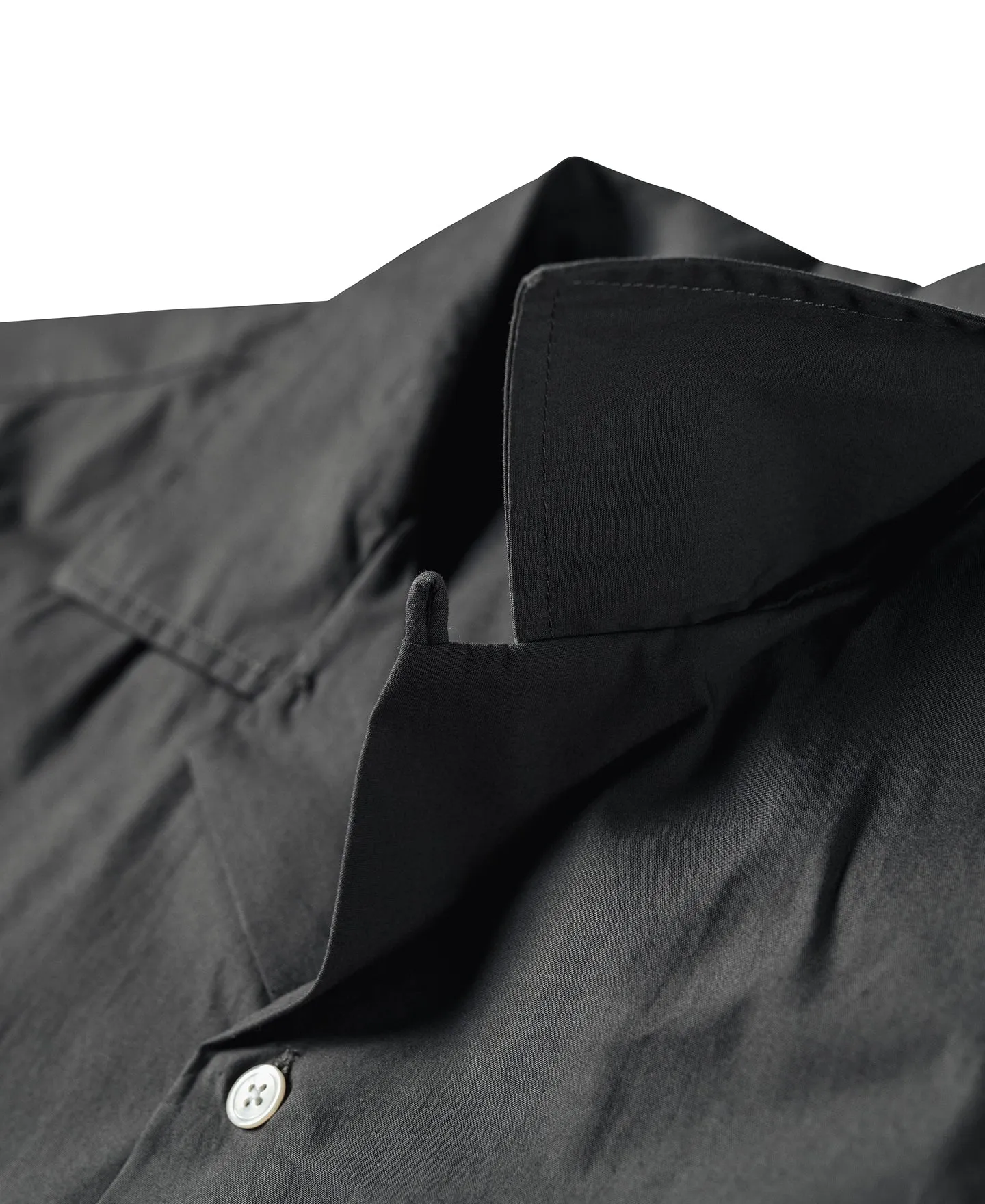 Classic Panama Open Collar Shirt - Dark Gray