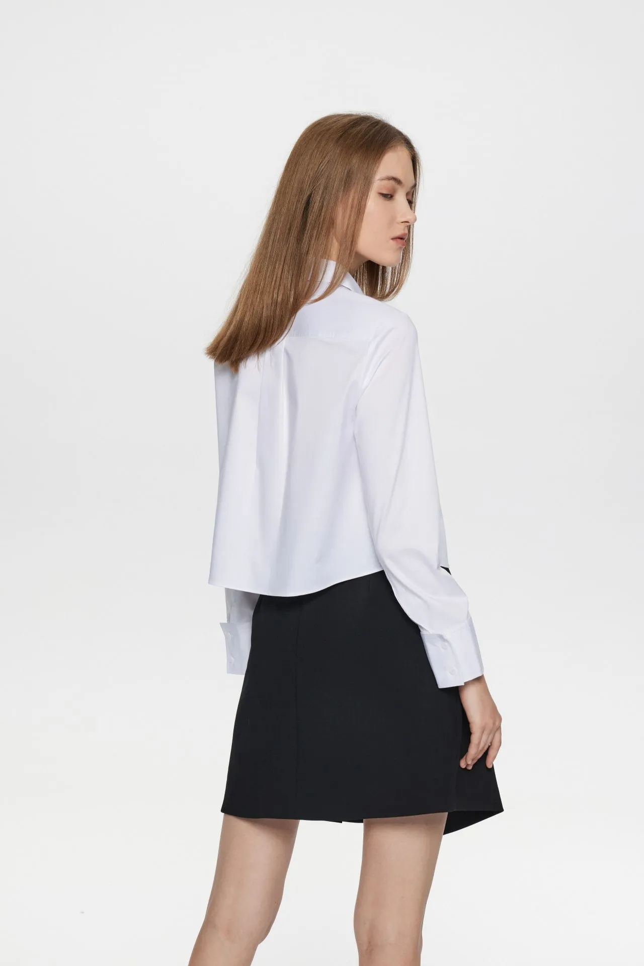 Cobie Soft Touch Stretchable Twill Cropped Shirt