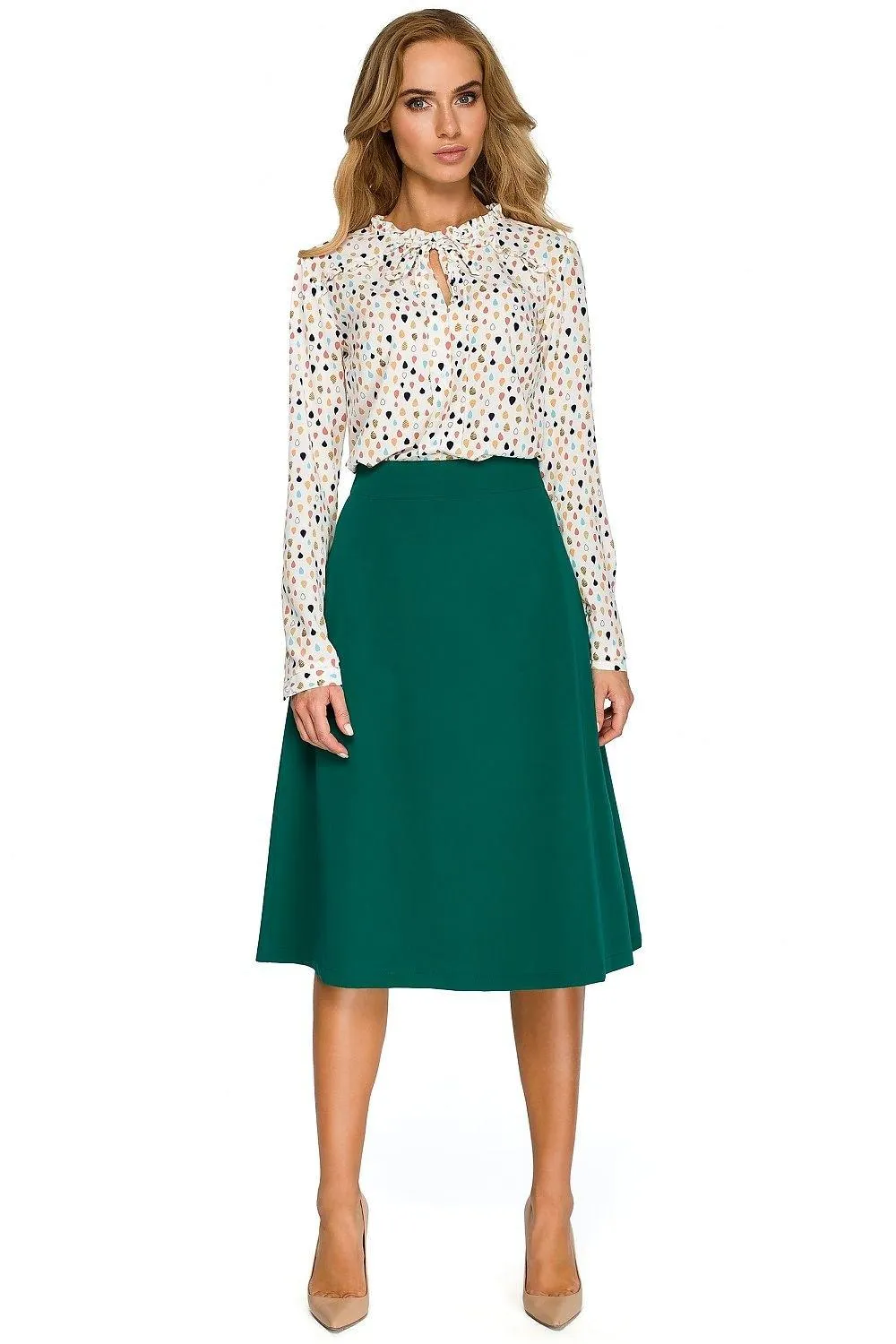 Elegant A-Line Midi Skirt