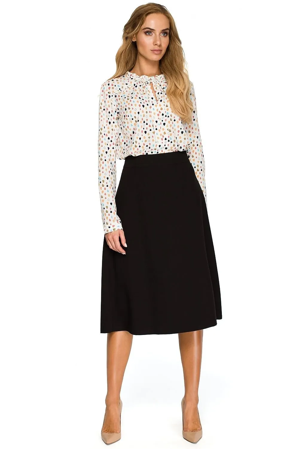 Elegant A-Line Midi Skirt