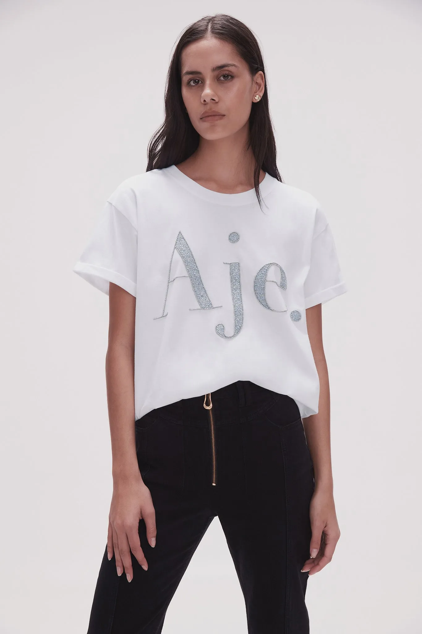 Ella Embellished Logo Tee