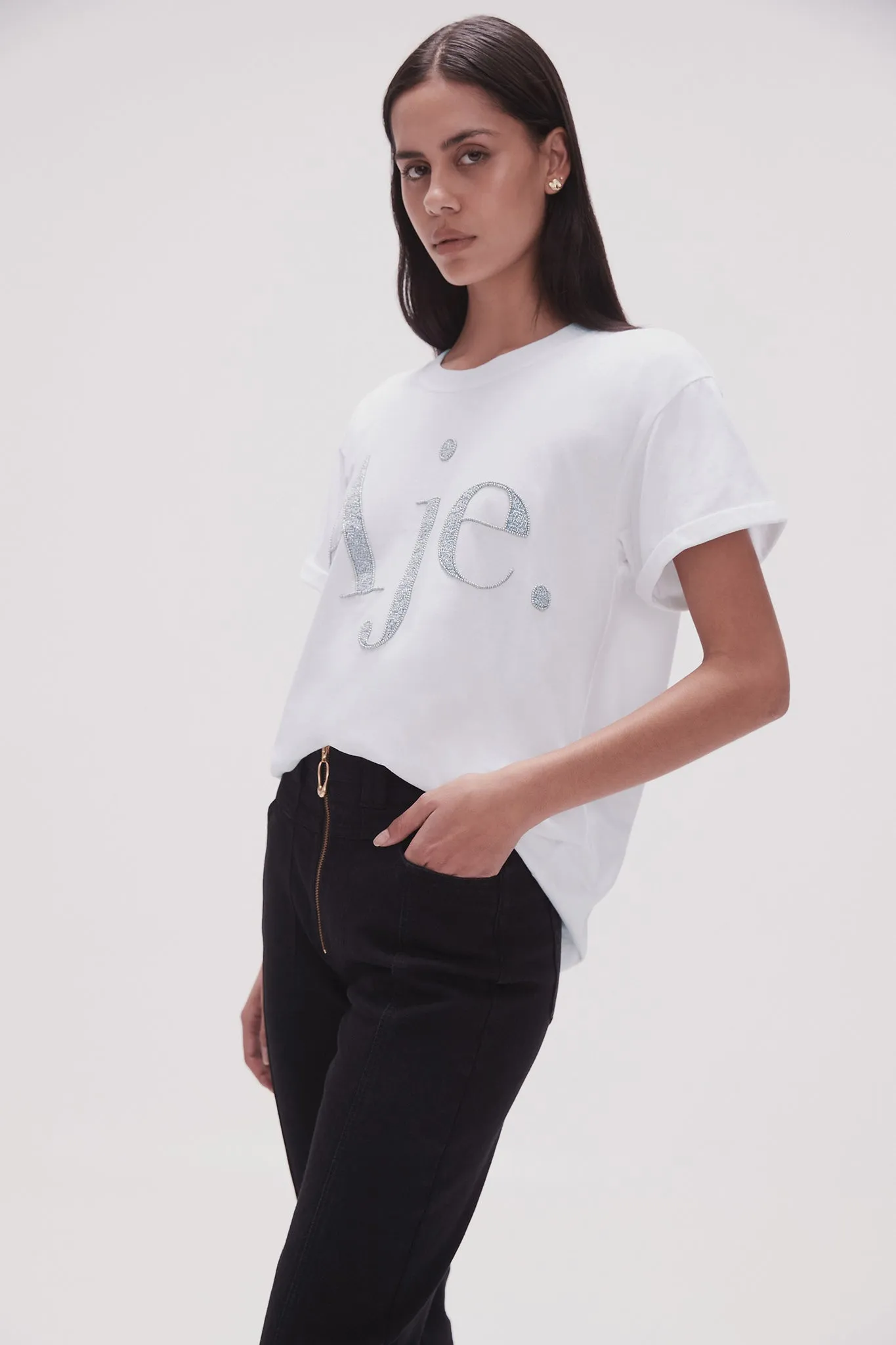 Ella Embellished Logo Tee