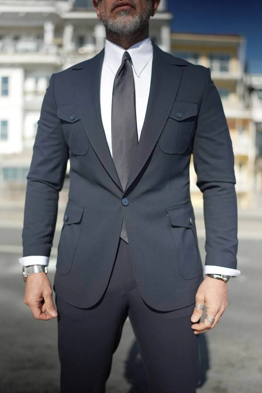 Executive Navy Blue Utility Suit