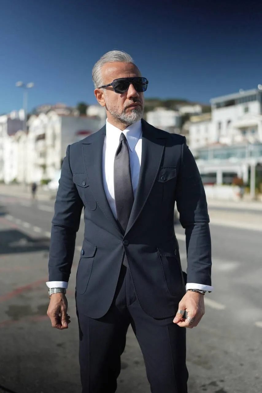 Executive Navy Blue Utility Suit