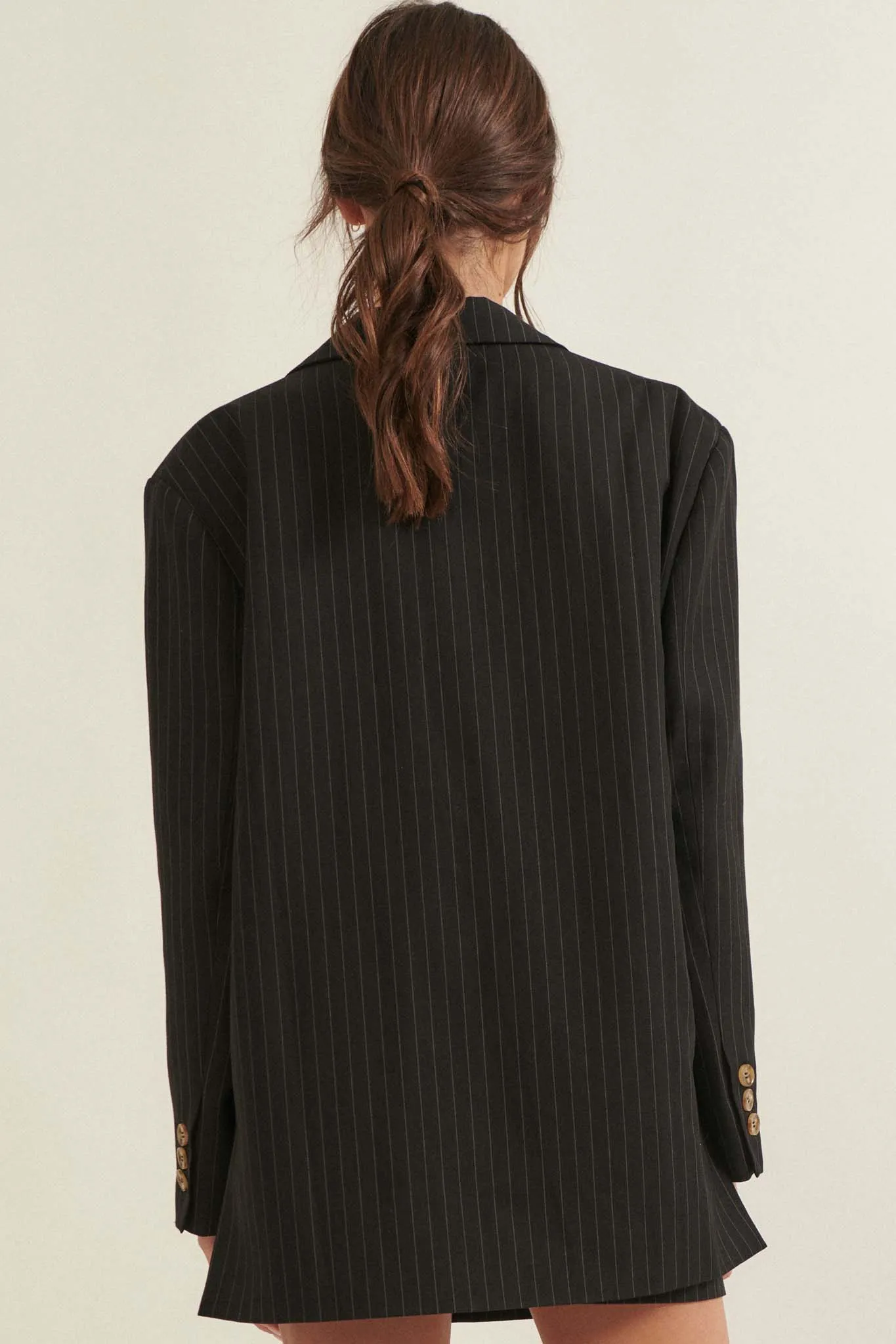 Executive Realness Oversized Pinstripe Blazer