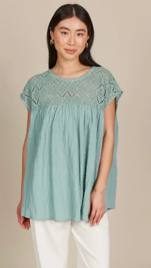 Fleur Relaxed Top Seafoam