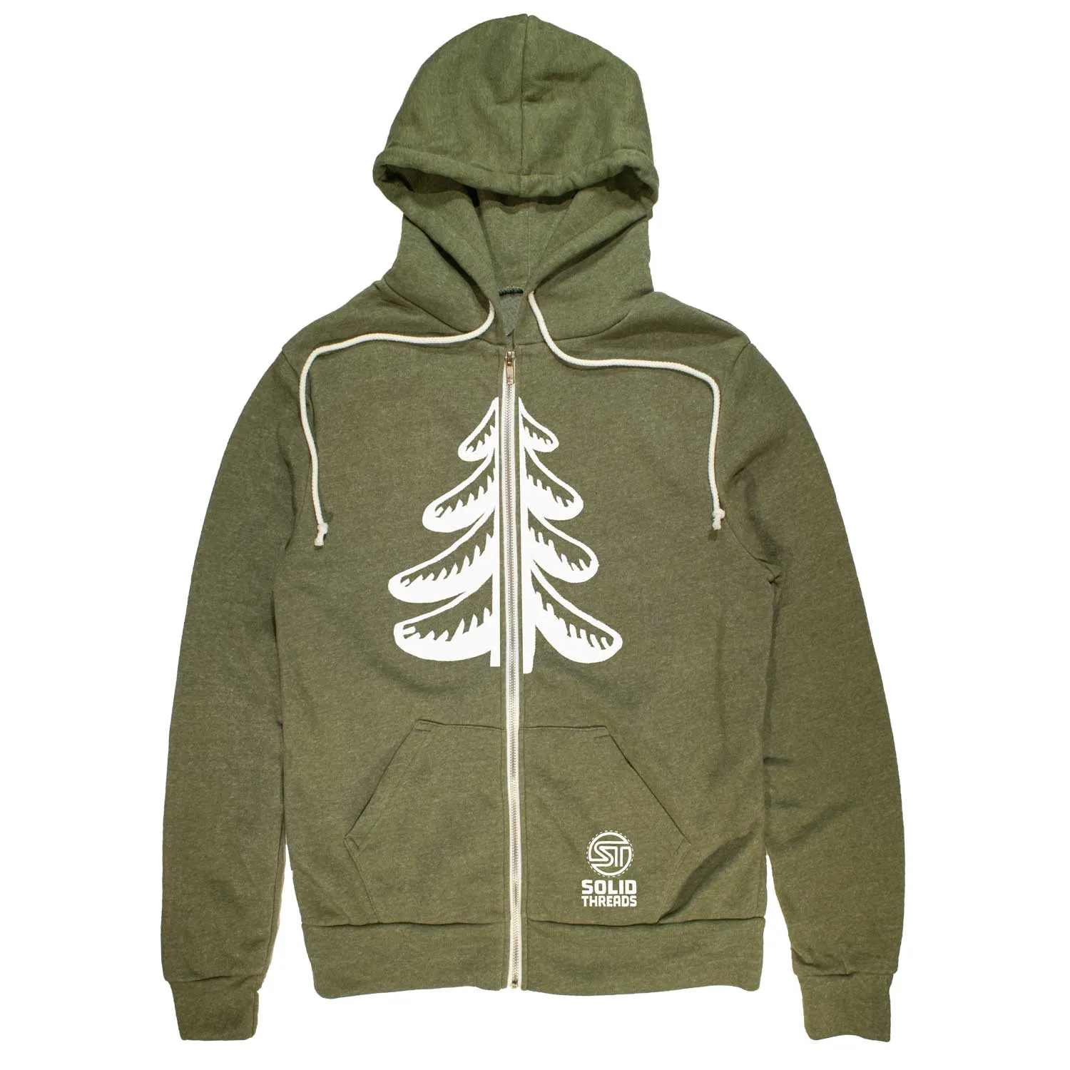 Flowing Pine Tree Zip Up Hoodie