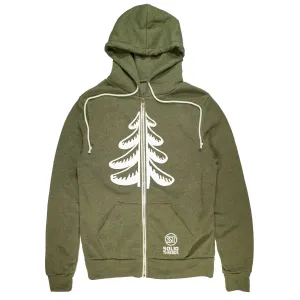 Flowing Pine Tree Zip Up Hoodie