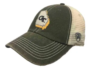 Georgia Tech Yellow Jackets TOW Gray Mesh United Adjustable Snapback Hat Cap