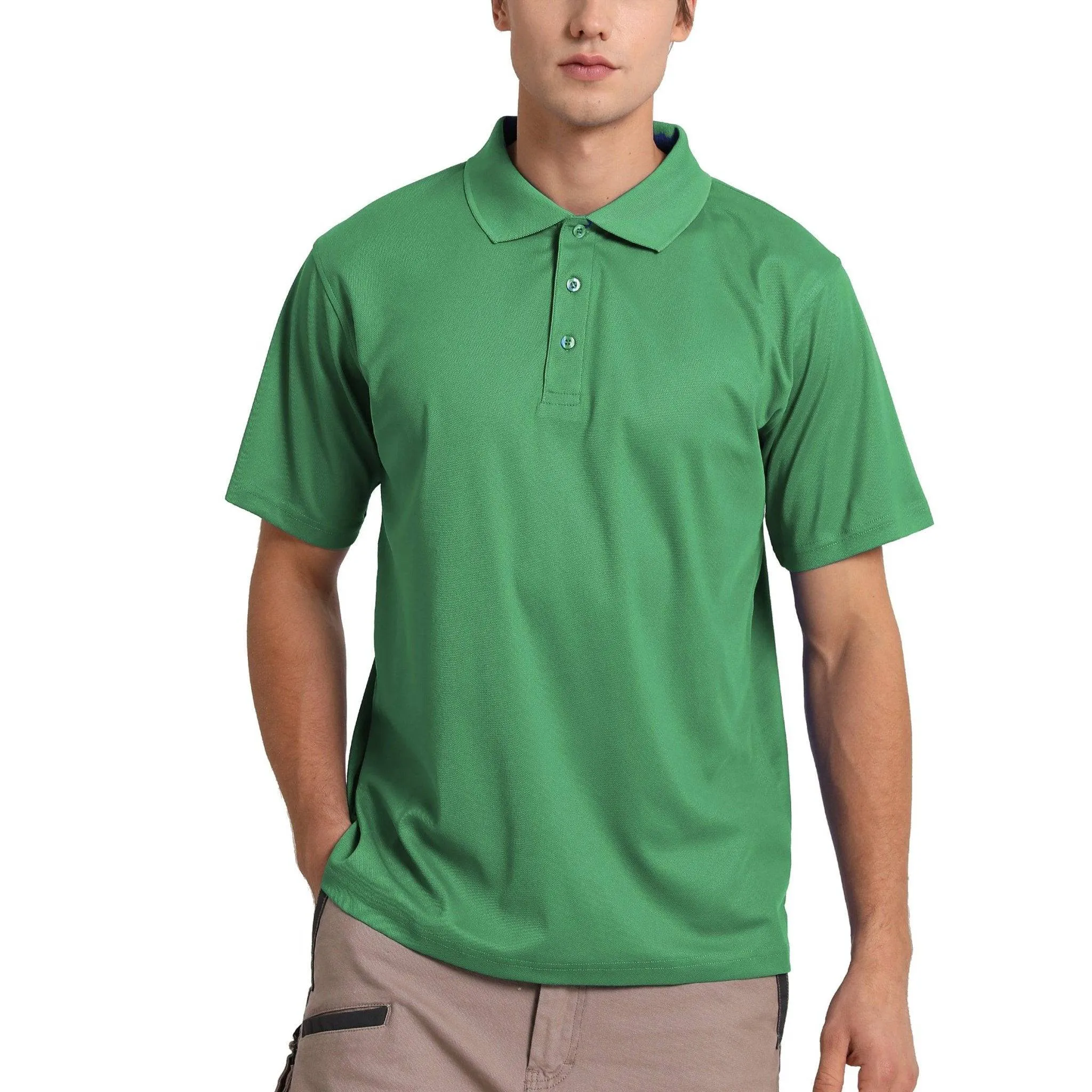 ISUSI Everyday Mens Polo Shirts, Cotton Blend, UPF 30 