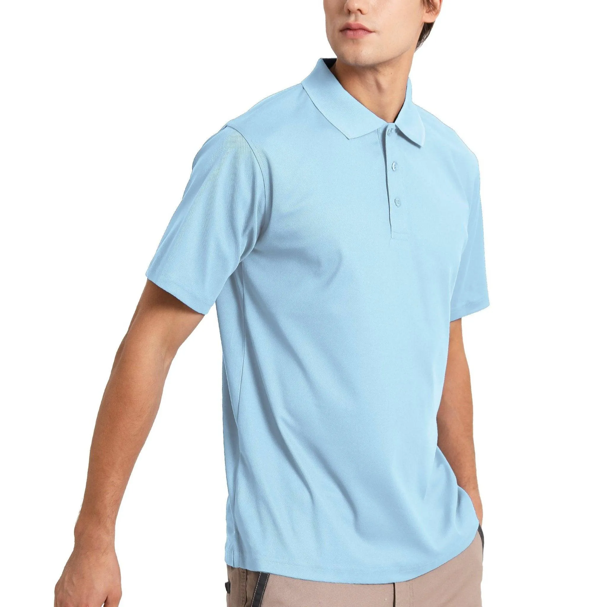 ISUSI Everyday Mens Polo Shirts, Cotton Blend, UPF 30 