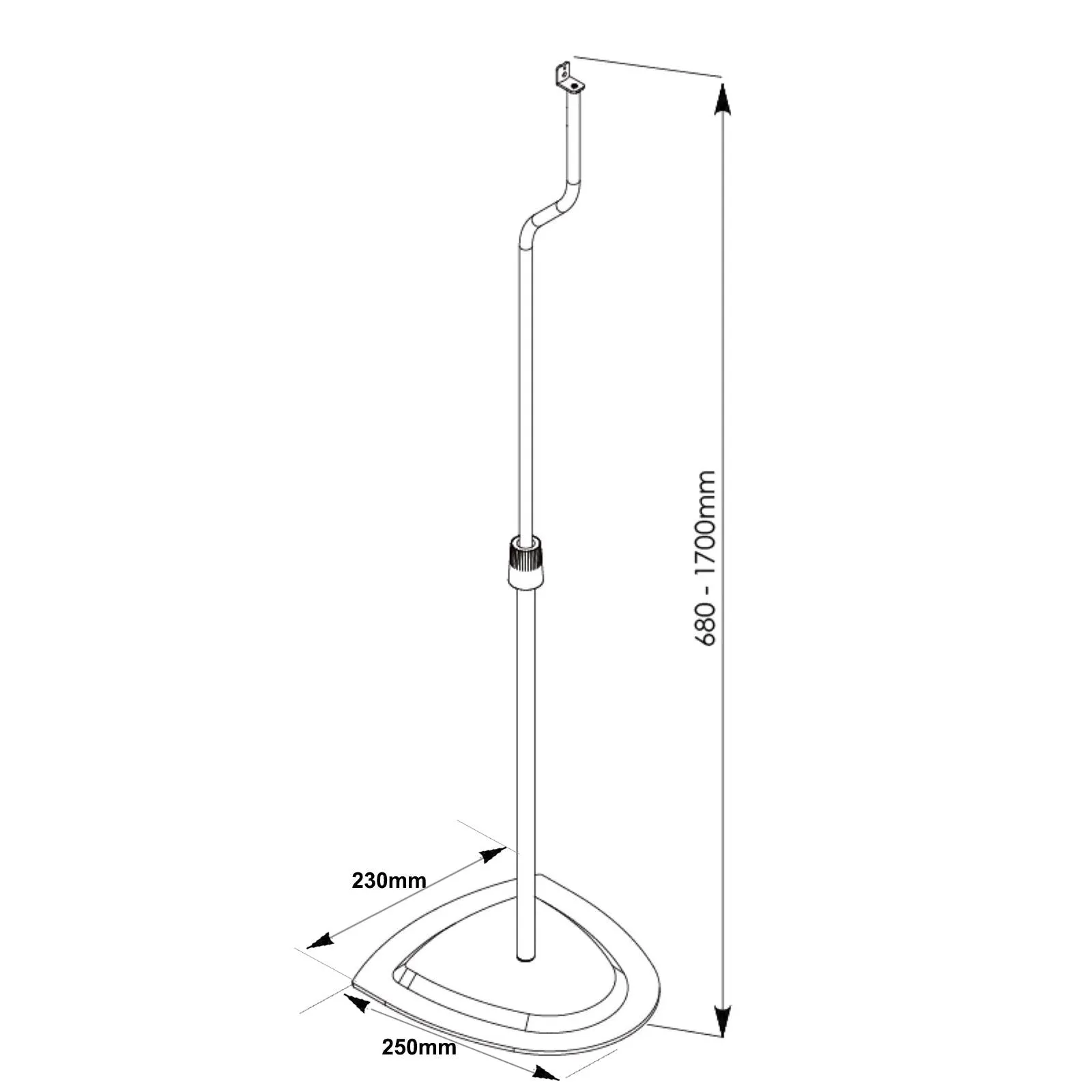 JT Adjustable Speaker Stand Multi-Attachment