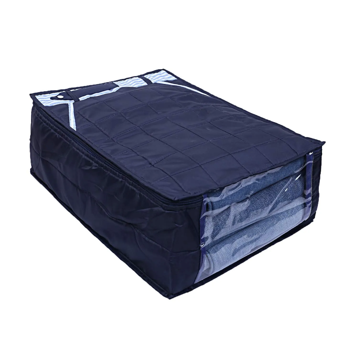 Kuber Industries Parachute Waterproof Trouser Cover Quilted/Wardrobe Organizer (Blue) - CTKTC23213