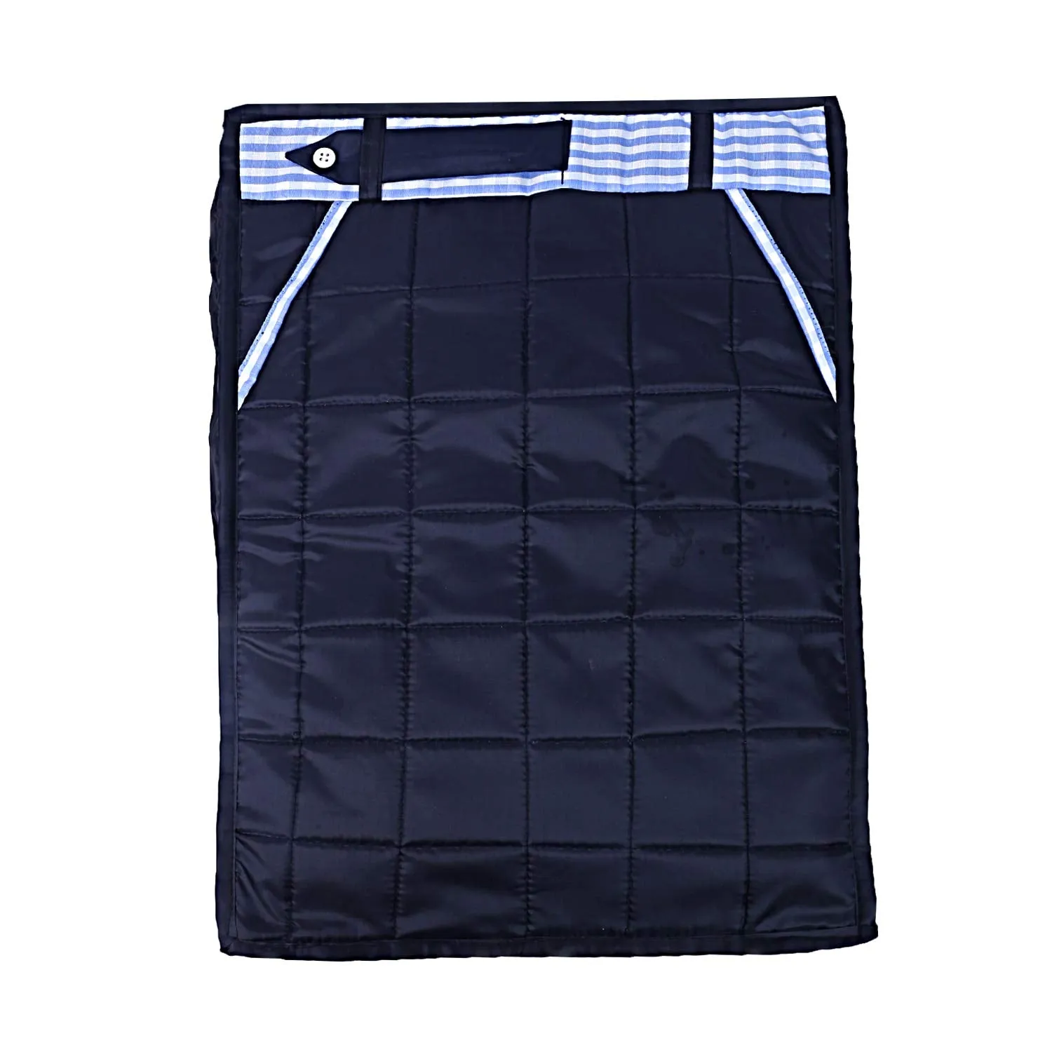 Kuber Industries Parachute Waterproof Trouser Cover Quilted/Wardrobe Organizer (Blue) - CTKTC23213