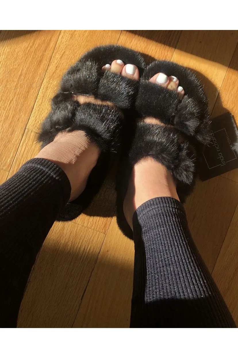 Linda Richards Mink Slides MKS-01 | Black