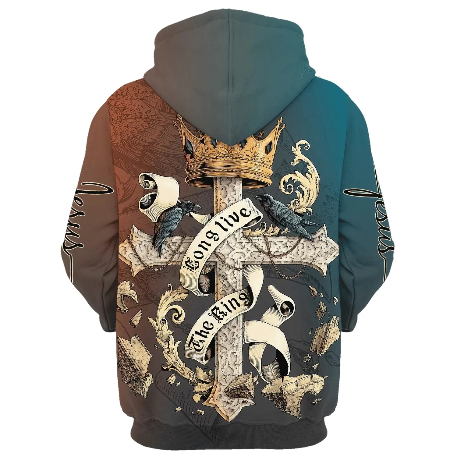 Long Live The King Hoodies Men & Women Christian Hoodie 3D Printed Hoodie