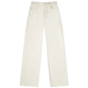 Max Mara Segnale Straigh Leg Carpenter Pants, white