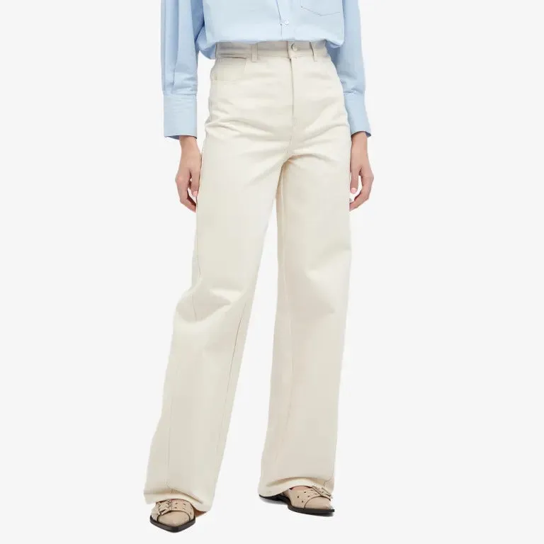 Max Mara Segnale Straigh Leg Carpenter Pants, white