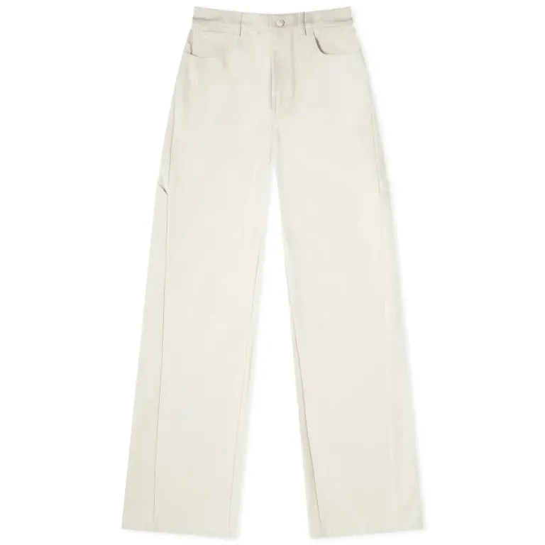 Max Mara Segnale Straigh Leg Carpenter Pants, white