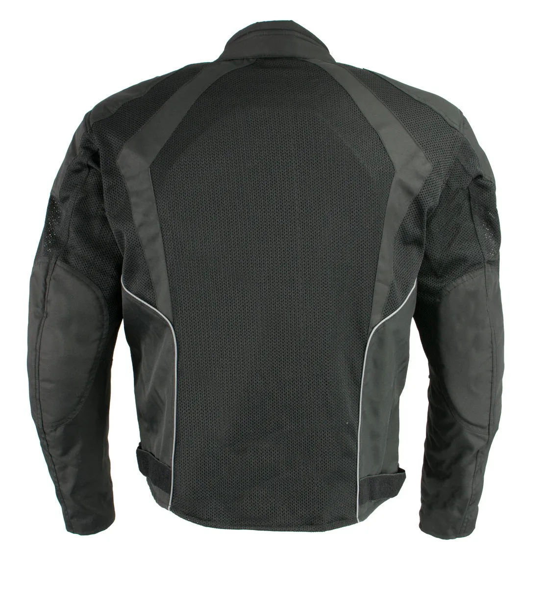 Milwaukee Leather MPM1793 Black Armored Mesh Motorcycle Jacket for Men