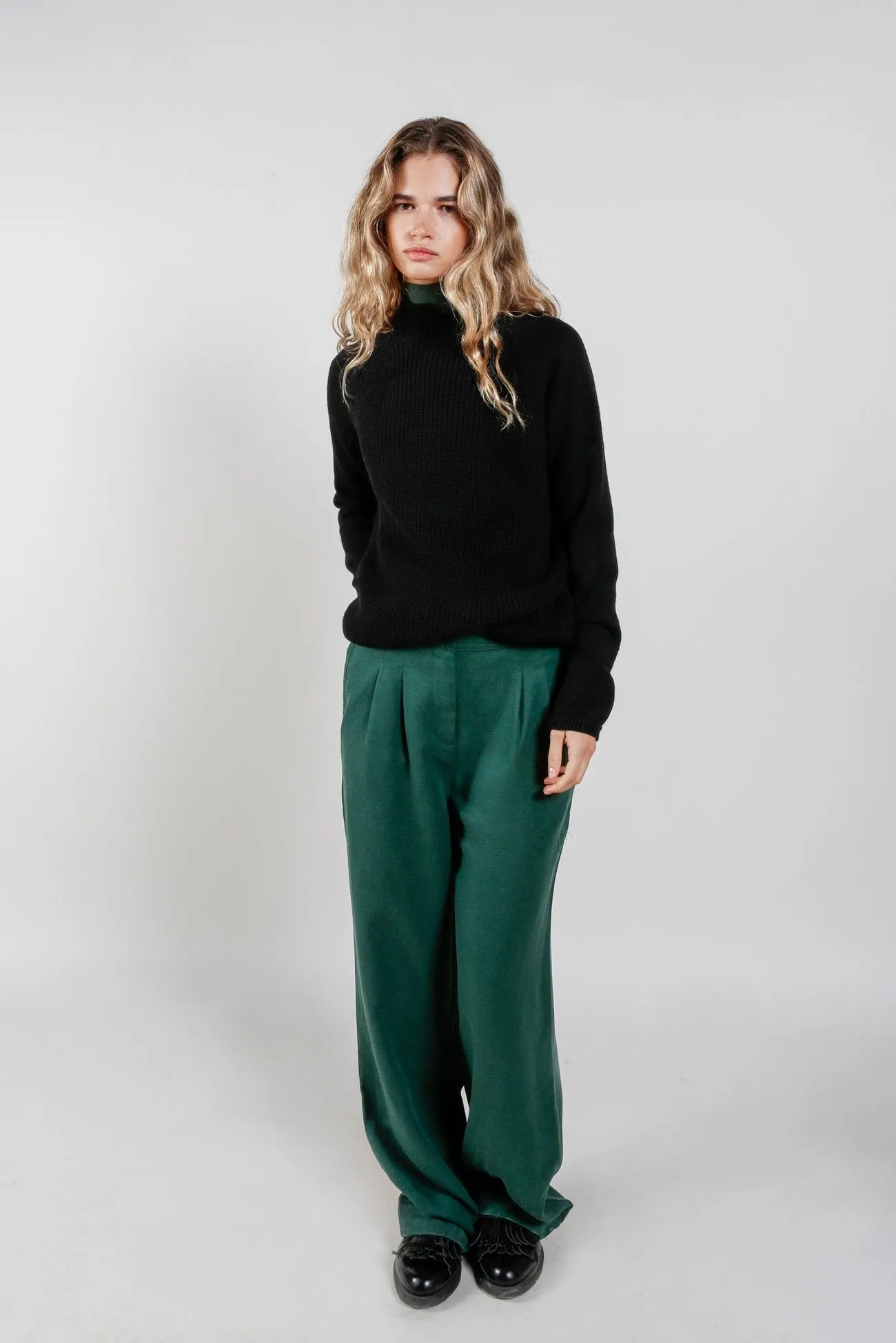 Mira Tencel Linen Blend Trouser Marine