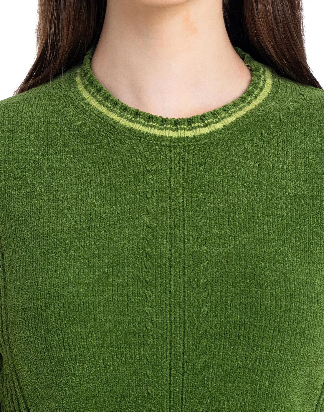 Moda Elementi Knitted sweaters pullover styles Forest Green