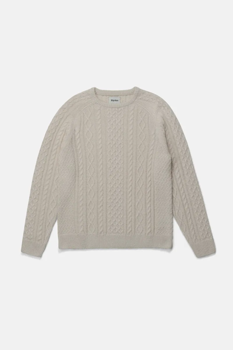 Mohair Fishermans Knit Natural