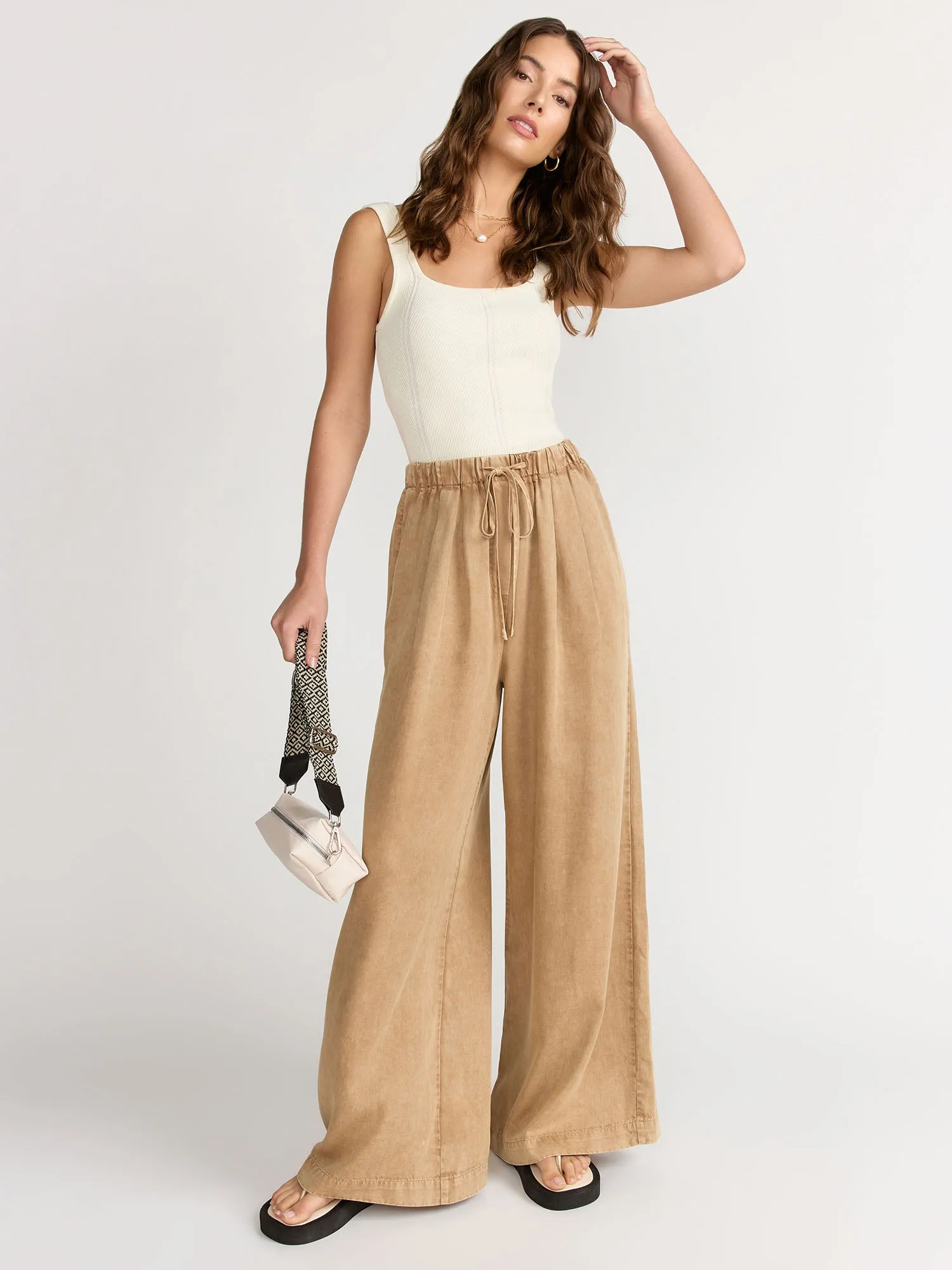 Mustard Seed Washed Tie-Waist Wide Leg Pant - Brands We Love