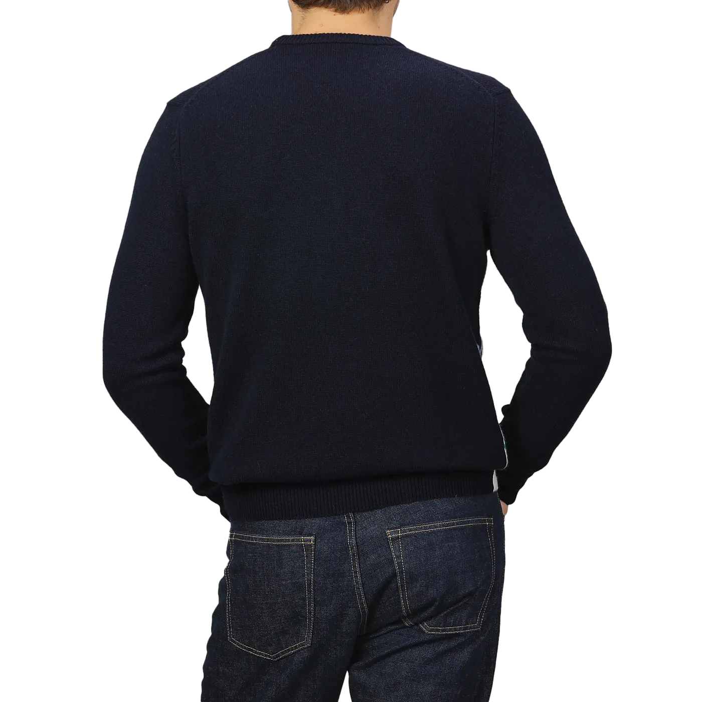 Navy Blue Wool Cashmere Cortina Sweater