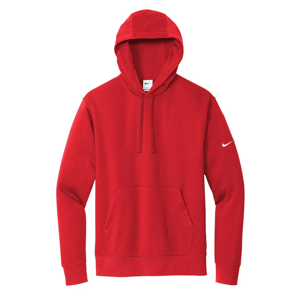 Nike Club Fleece Sleeve Swoosh Pullover Hoodie - University Red