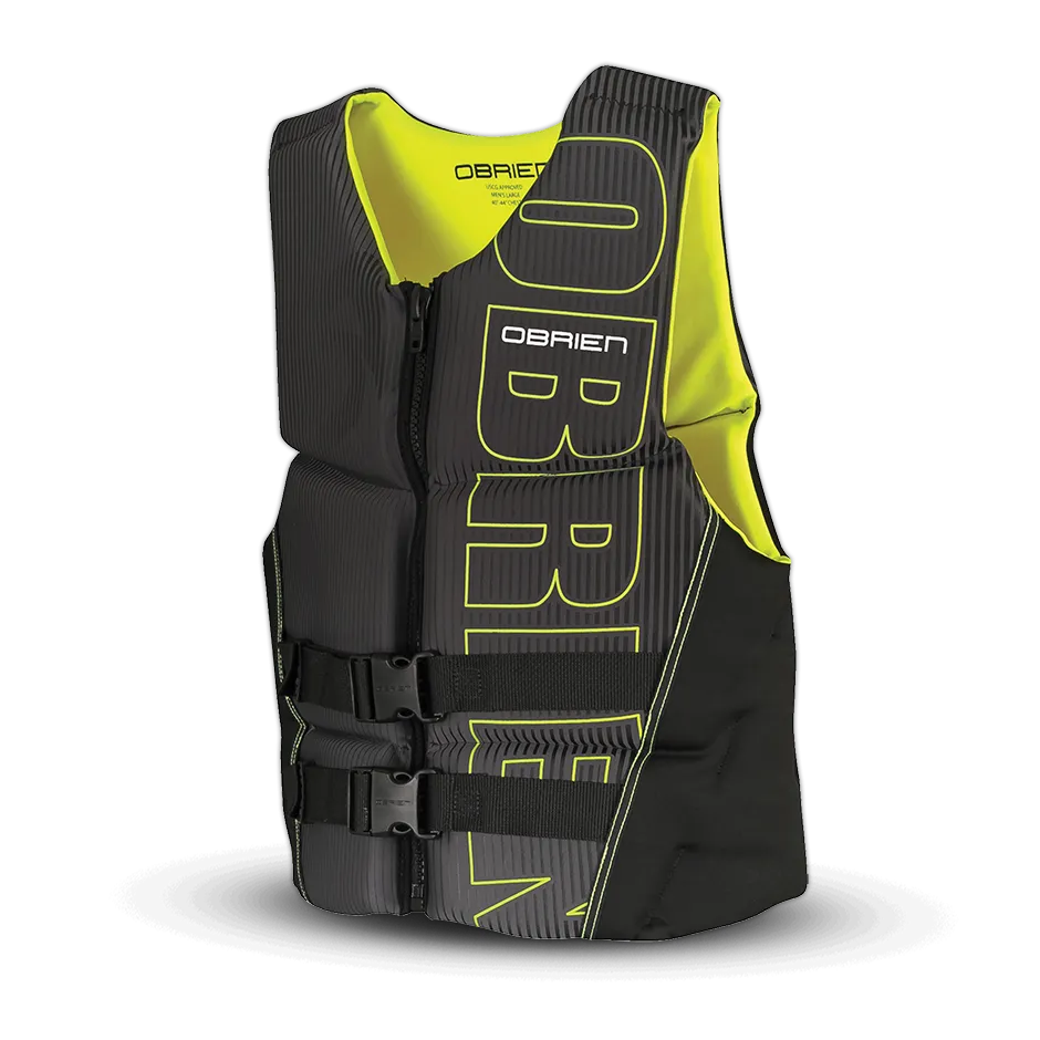 O'Brien Men's Flex V-Back Neoprene CGA Vest - Yellow/Black