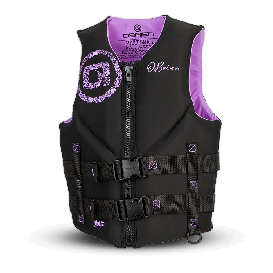 O'Brien Women's Traditional Neoprene CGA Vest - Purple/Black