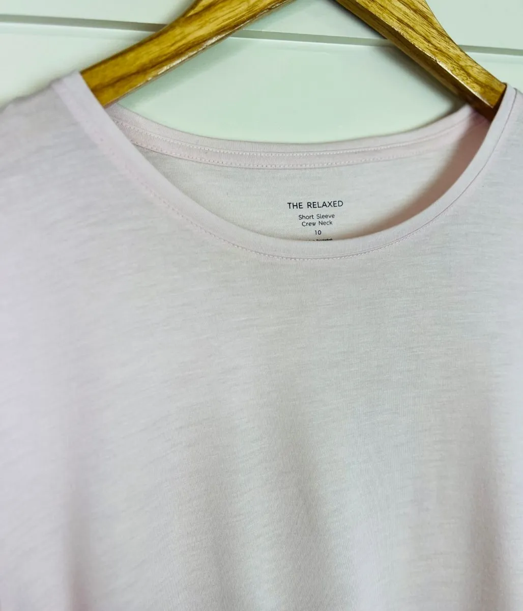 Pale Pink Relaxed Short Sleeve Tee