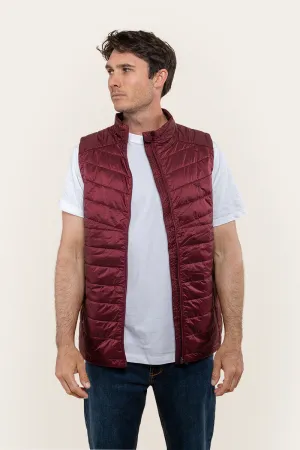 Patterson Mens Packable Vest - Burgundy