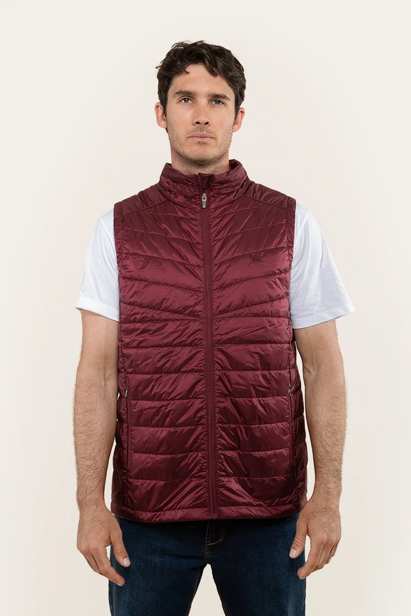 Patterson Mens Packable Vest - Burgundy