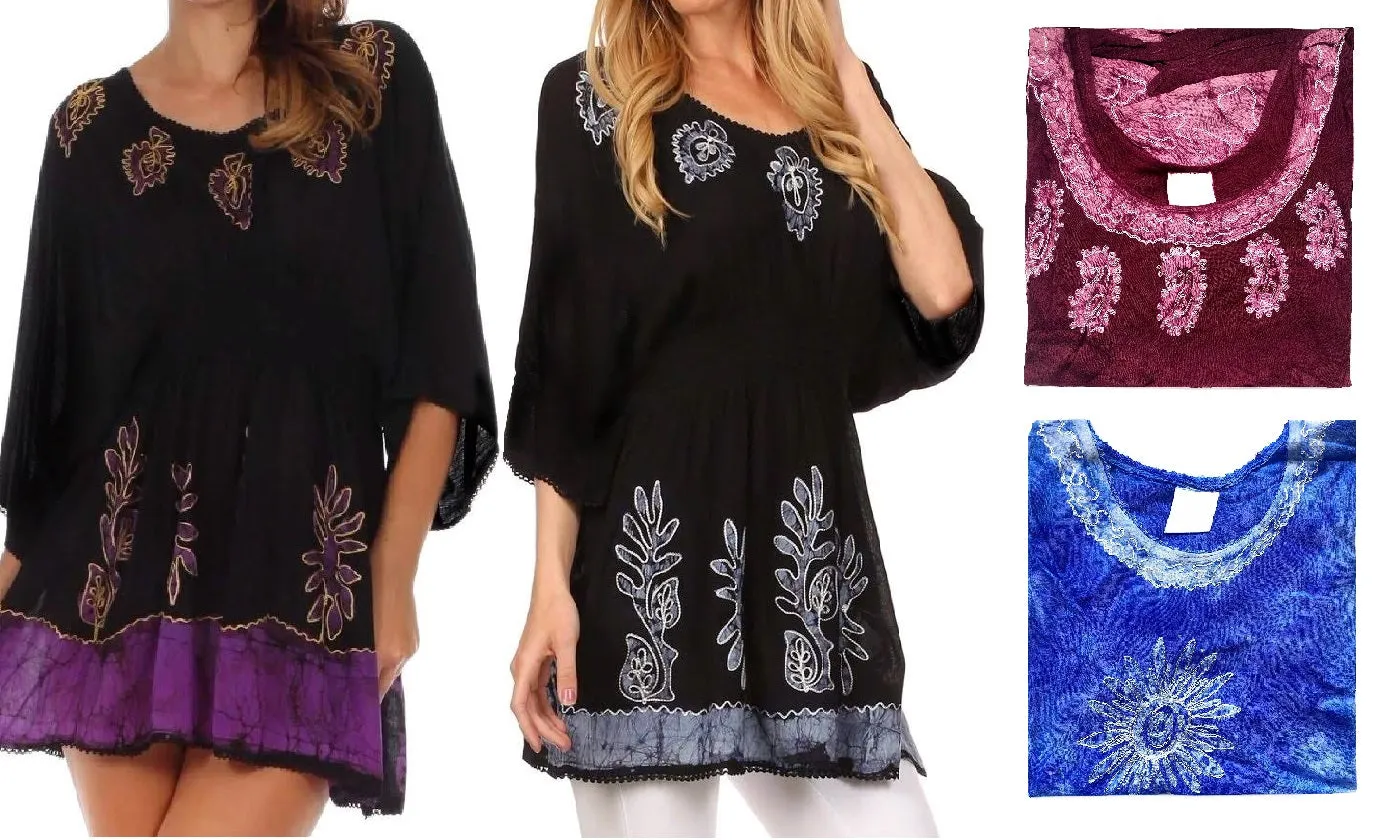 Relaxed Fit Embroidered Blouse