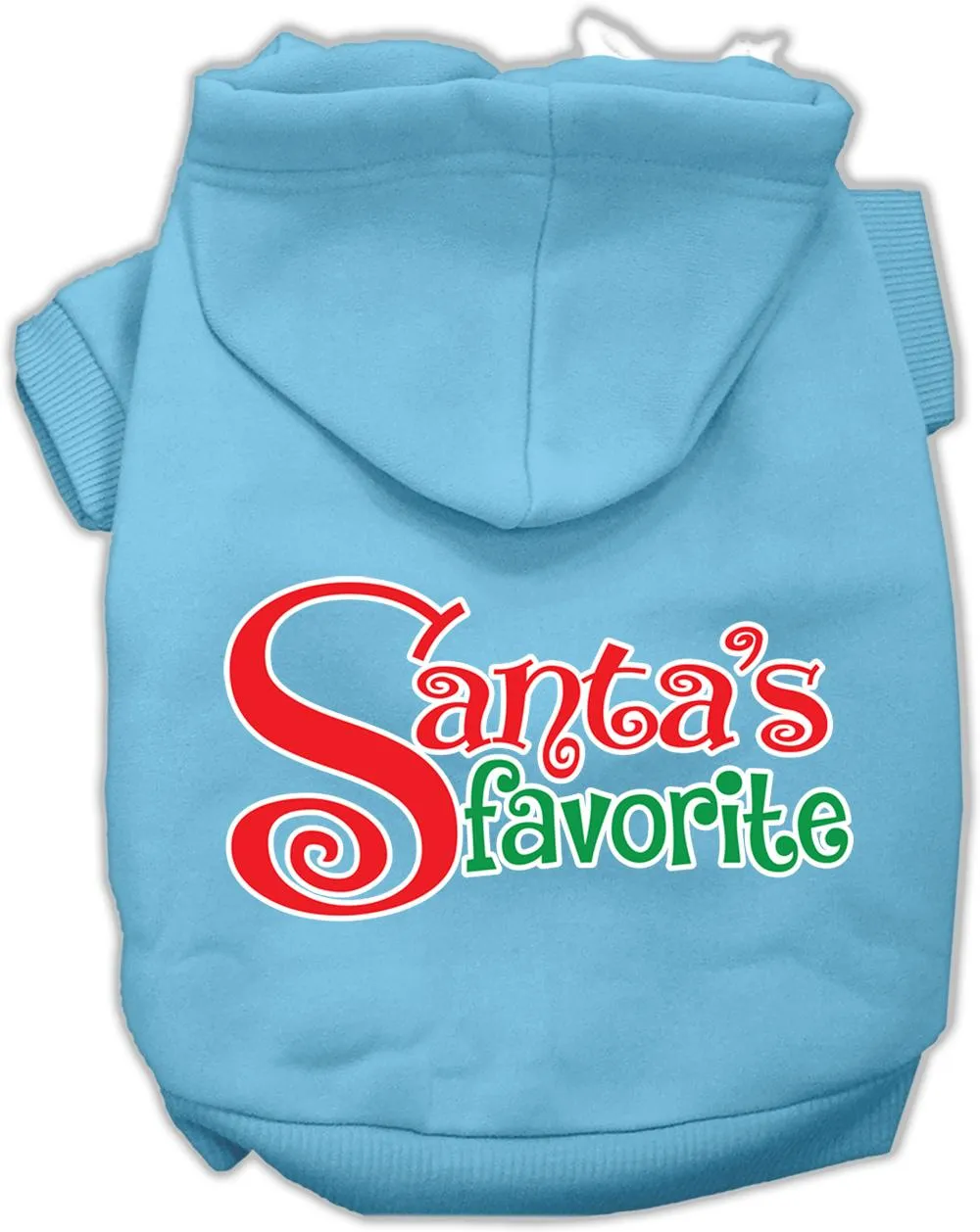 Santas Favorite Screen Print Pet Hoodie Baby Blue Xxxl (20)